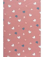 Sydämet, interlock (1 väri)